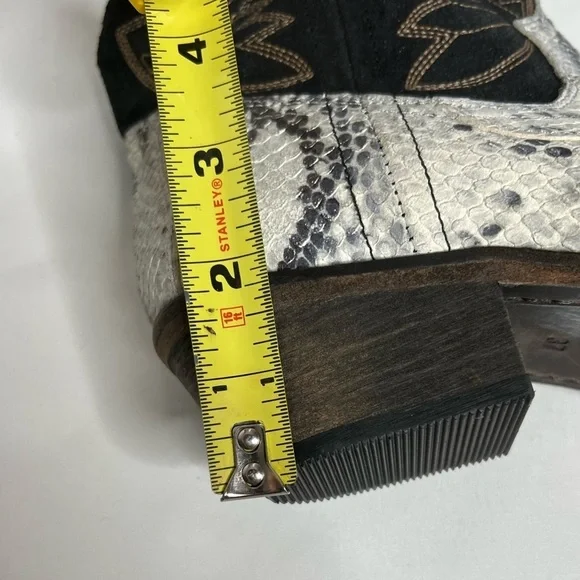 NWOT Free People Dorado Leather Snake Print Ankle Boots